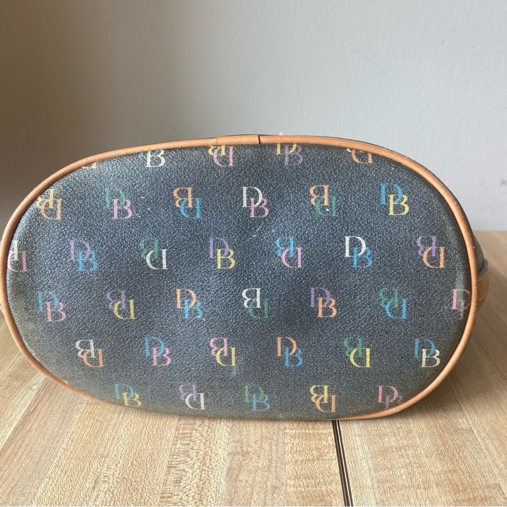 DOONEY & BOURKE Mini Bucket Shoulder Bag Rainbow Monogram Vintage Handbag Heart - Picture 12 of 12